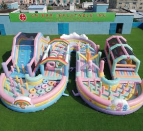 CR2-717 Тема Care Bears гигантский надувной полоса препятствий сложный забег