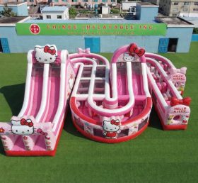 CR2-800 Надувная полоса препятствий гигантских размеров в стиле Hello Kitty