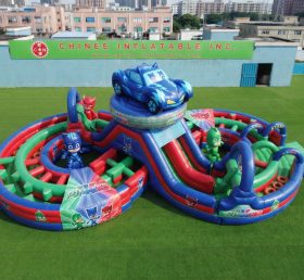 CR2-963 Тематическая полоса препятствий с героями PJ Masks Гигантский надувной бег с испытаниями