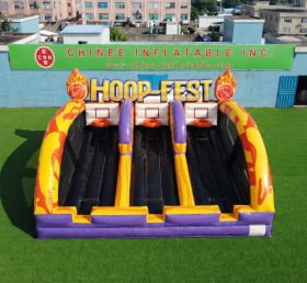 T11-7318 Трёхполосный надувной баскетбольный аттракцион «Hoop-Fest»