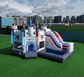 T2-8838 Батут в стиле «Звёздные войны» с горкой и бассейном
