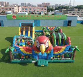 T6-7201 Надувной аттракцион в попугайской тематике