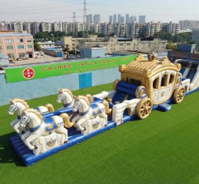 T7-4563 Препятствия надувного курса в тематике кареты с лошадью