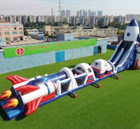 T7-4619 Полоса препятствий с ракетной тематикой надувная