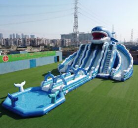 GS2-104 Гигантская надувная водная горка в форме кита