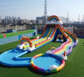 GS2-178 Радужная Тематическая Гигантская Надувная Водная Горка