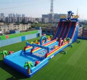 GS2-186 Гигантская надувная водная горка в стиле Sonic