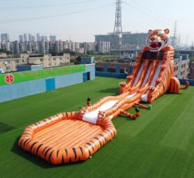 GS2-195 Тигровая тема гигантская надувная водная горка