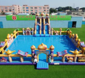 Pool3-849 Надувной аквапарк с бассейном в стиле Аладдина