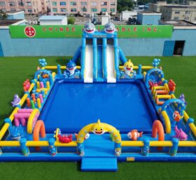 Pool3-852 Надувной аквапарк с тематикой «Малыш Акула»