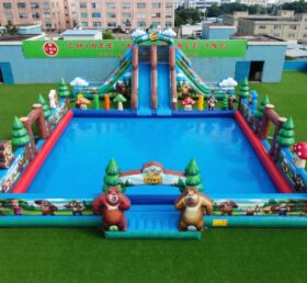 Pool3-858 Надувной аквапарк с тематикой «Медведи Буни»