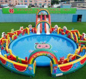 Pool3-864 водный парк-бассейн надувной в стиле Cocomelon