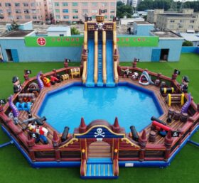 Pool3-896 Пиратская тема надувной водный парк бассейн