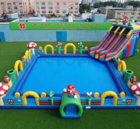 Pool3-911 Надувной водный парк с тематикой Супер Марио