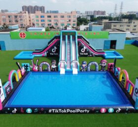 Pool3-917 Водный парк с надувным бассейном в стиле TikTok