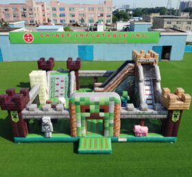 T2-7133 Батут с надувной тематикой Minecraft