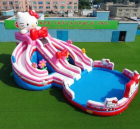 T8-6153 Надувная водная горка в стиле Hello Kitty