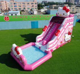 T8-6154 Надувная водная горка в стиле Hello Kitty