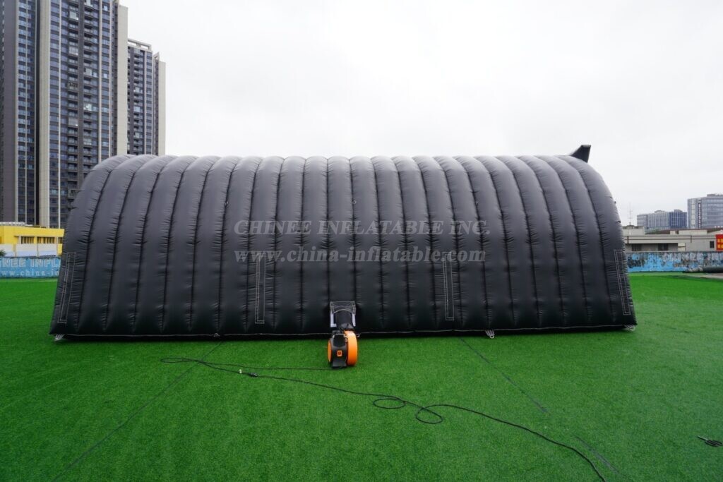 Tent1-424C Black Inflatable Tent Tunnel Shelter